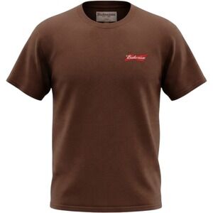 Budweiser x PacSun Shirt Mens Medium Brown Logo Front Back Graphic Beer Tee
